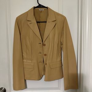 Miu Miu leather blazer jacket